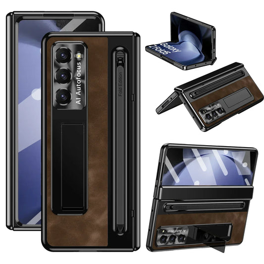 Z Fold 6 Vantage Leather Case with S Pen & Kickstand