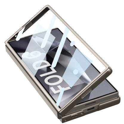 Z Fold 6 Slim Shockproof Case with Card Slot, Camera Slide & Screen Protection