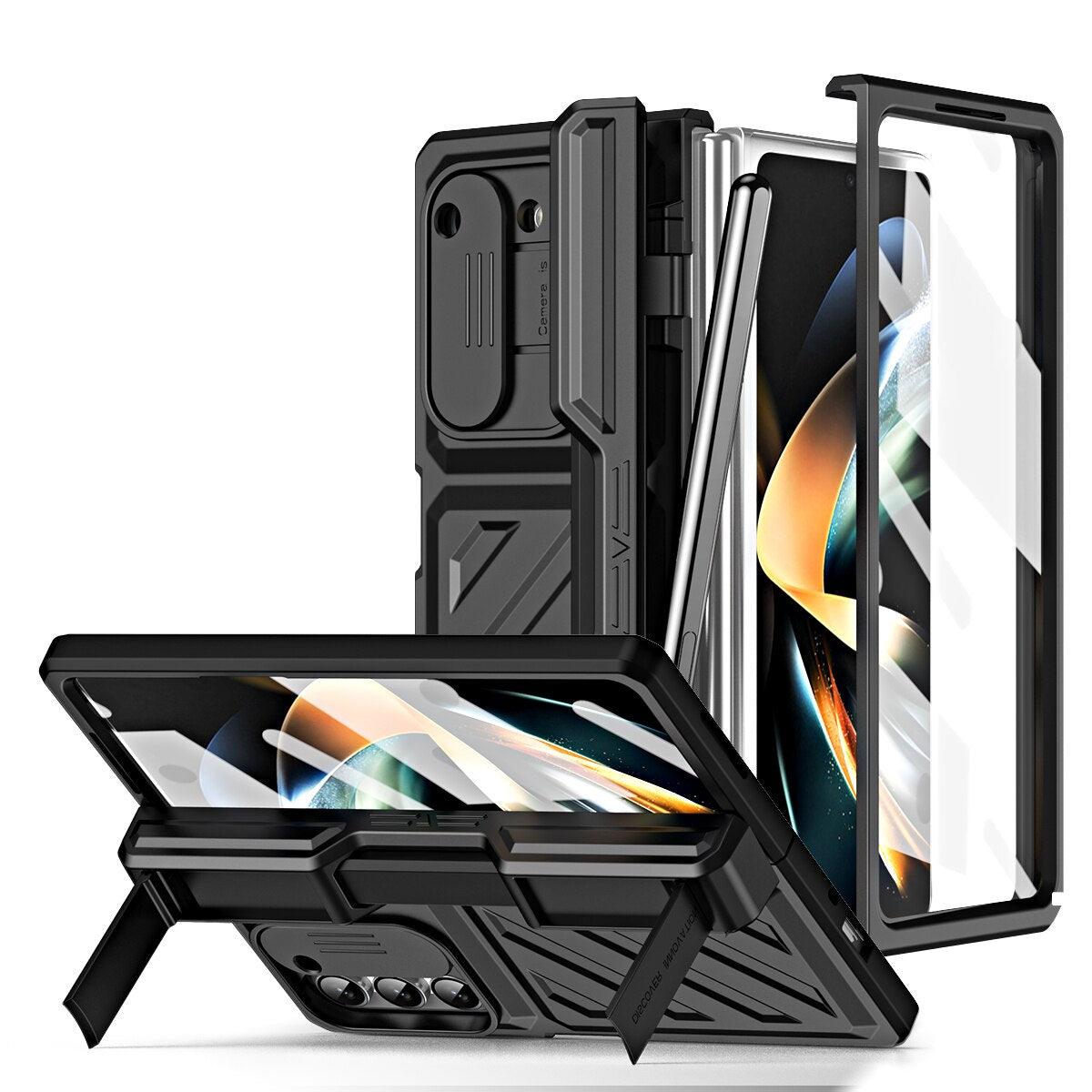 Z Fold 5 Case With Pen,hinge Protection Shockproof Case For Samsung Galaxy Z  Fold 5 With S Pen Holder&screen Protector